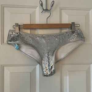 Victoria's Secret Silver Sequin Swimwear